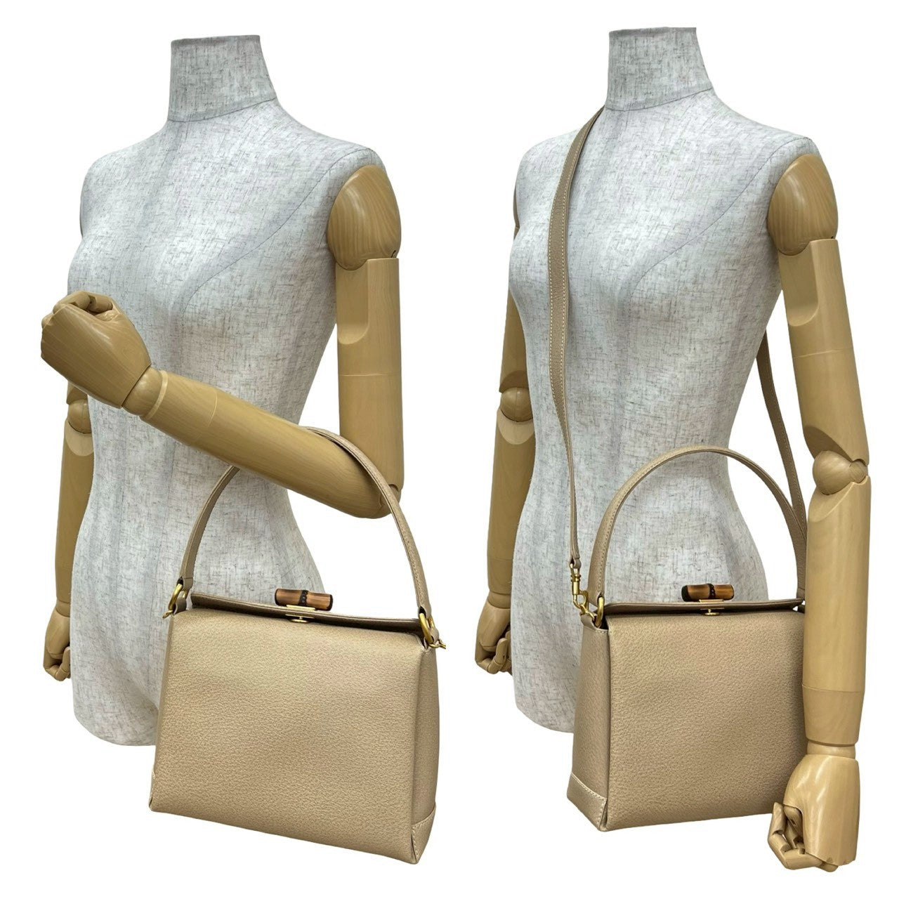 Gucci Bamboo 2Way Handbag Leather Travel Bag Handbag 9