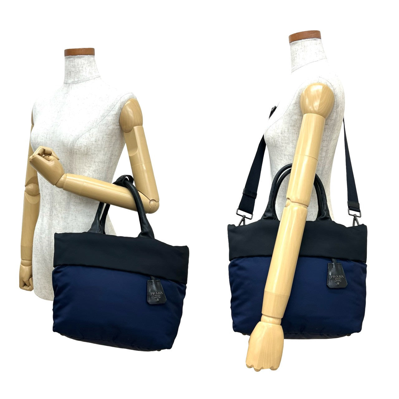 Prada 2Way Bag Leather Nylon Travel Bag 2Way Bag 4