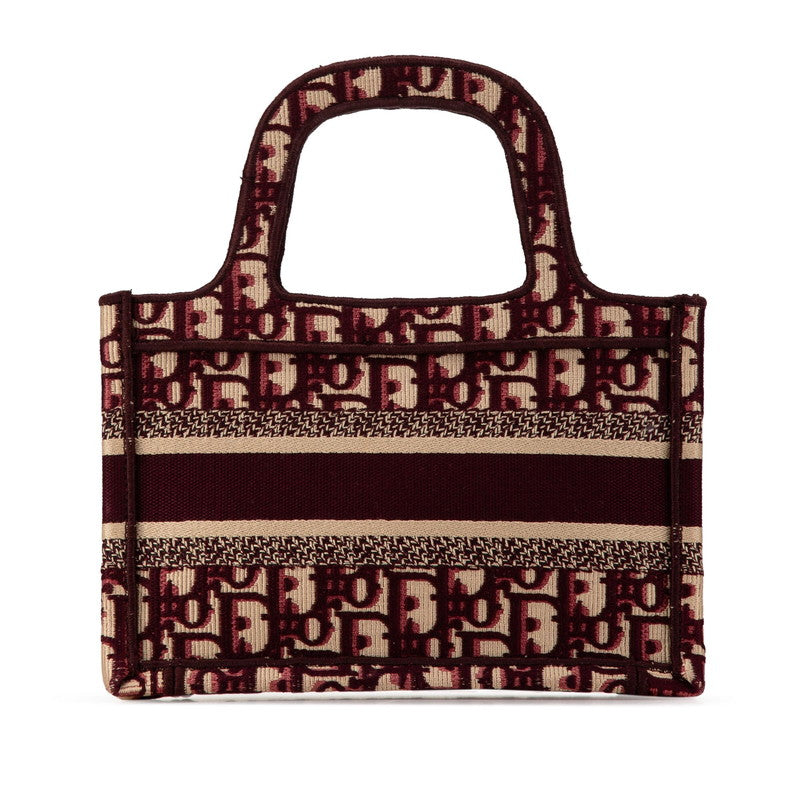 Dior Lady Oblique Embroidery Handbag Canvas Travel Bag