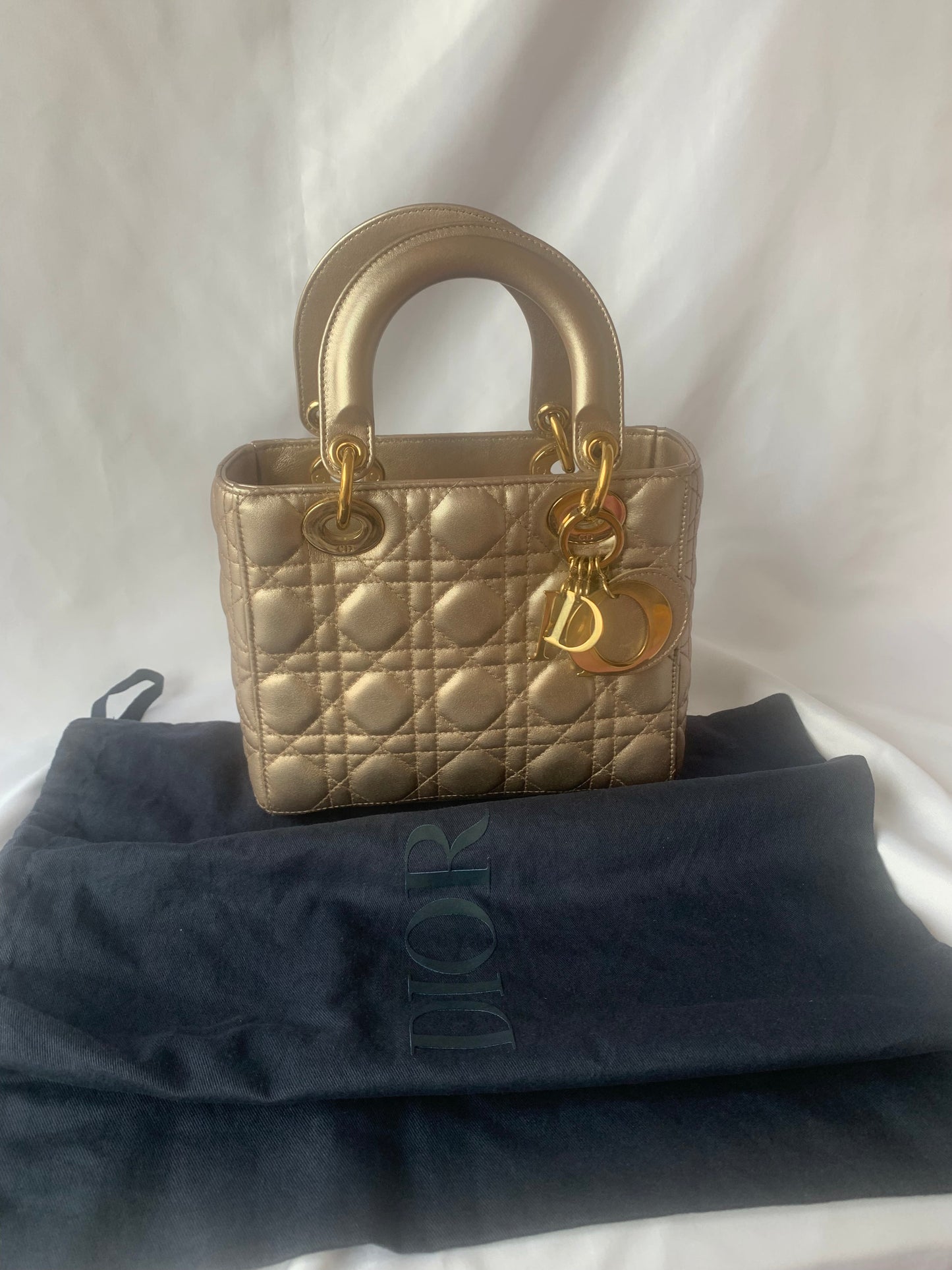 Dior Lady Abc Cannage Lambskin Handbag Small Travel Bag