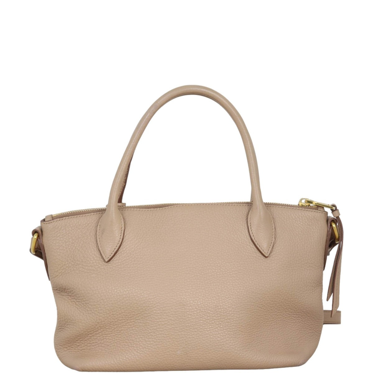 Prada Vitello Daino Zip Tote Handbag Small Tote Bag