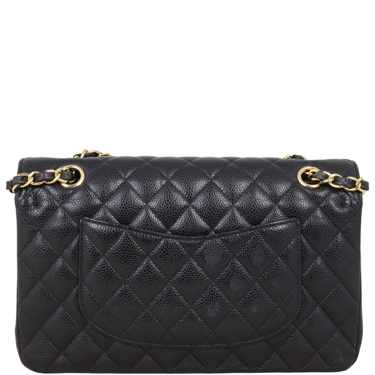 Chanel Classic Double Caviar GHW Handbag Medium Flap