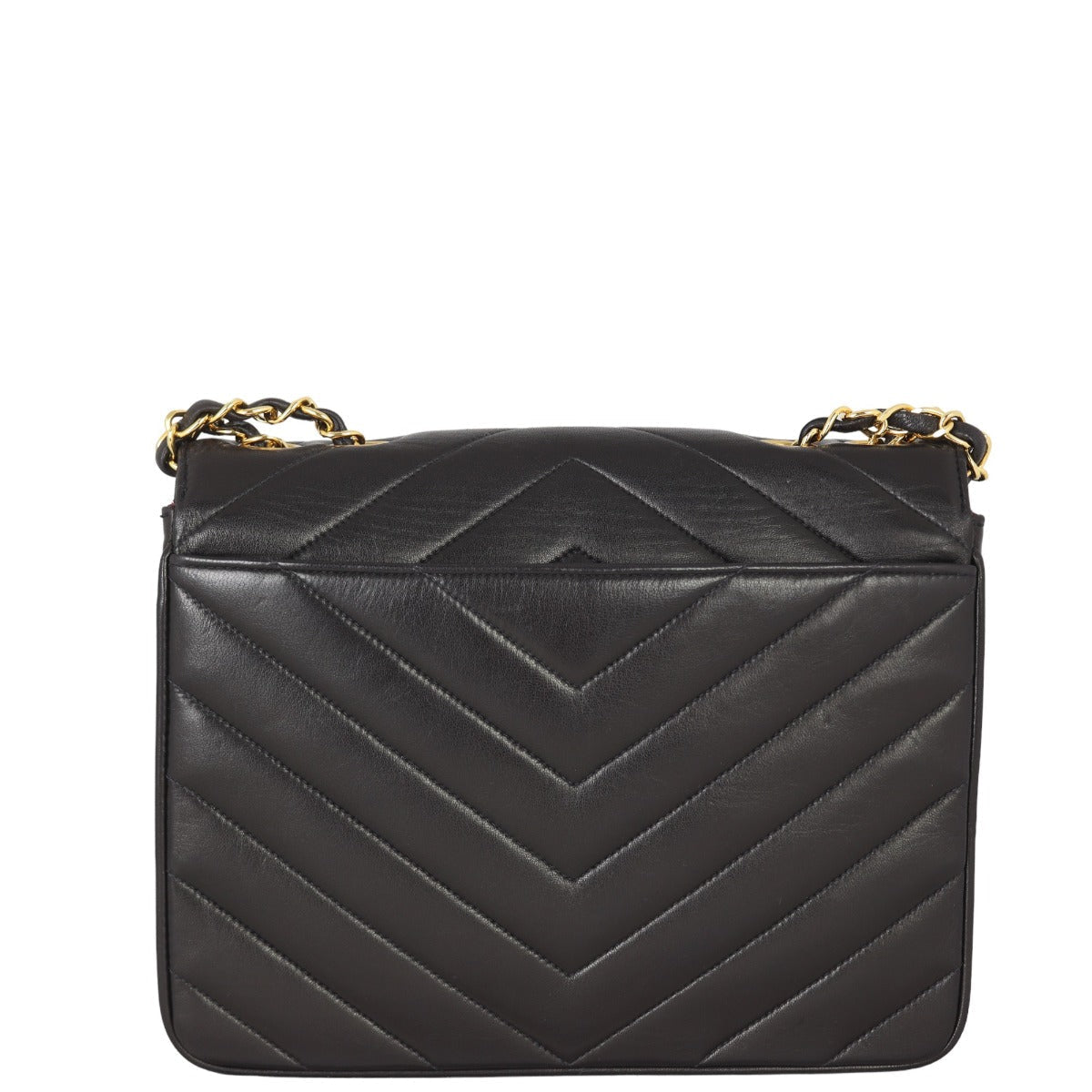 Chanel Chevron Single Bag Flap Handbag