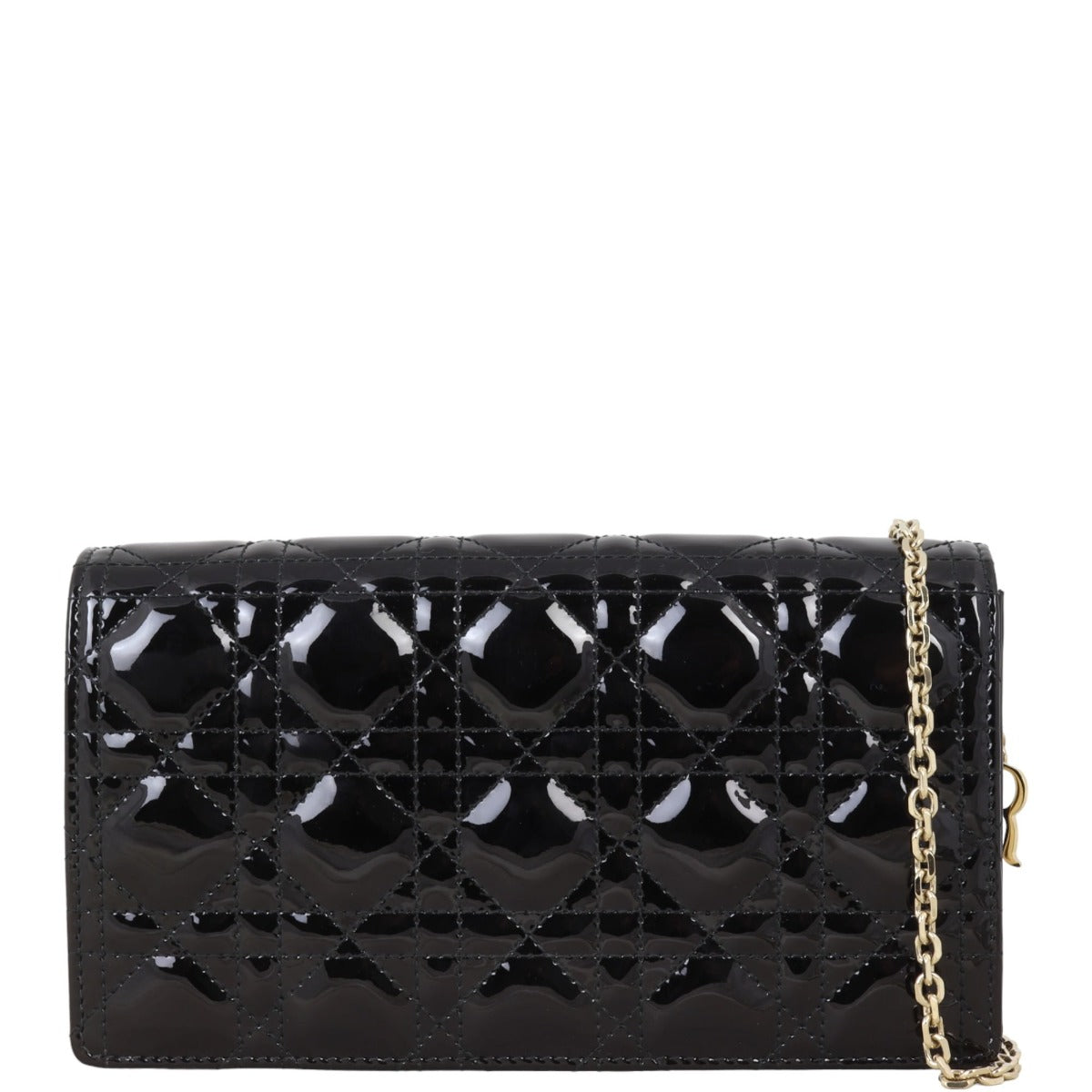 Dior Crossbody Bag Lady Cannage Pouch 5 Patent Shoulder Bag