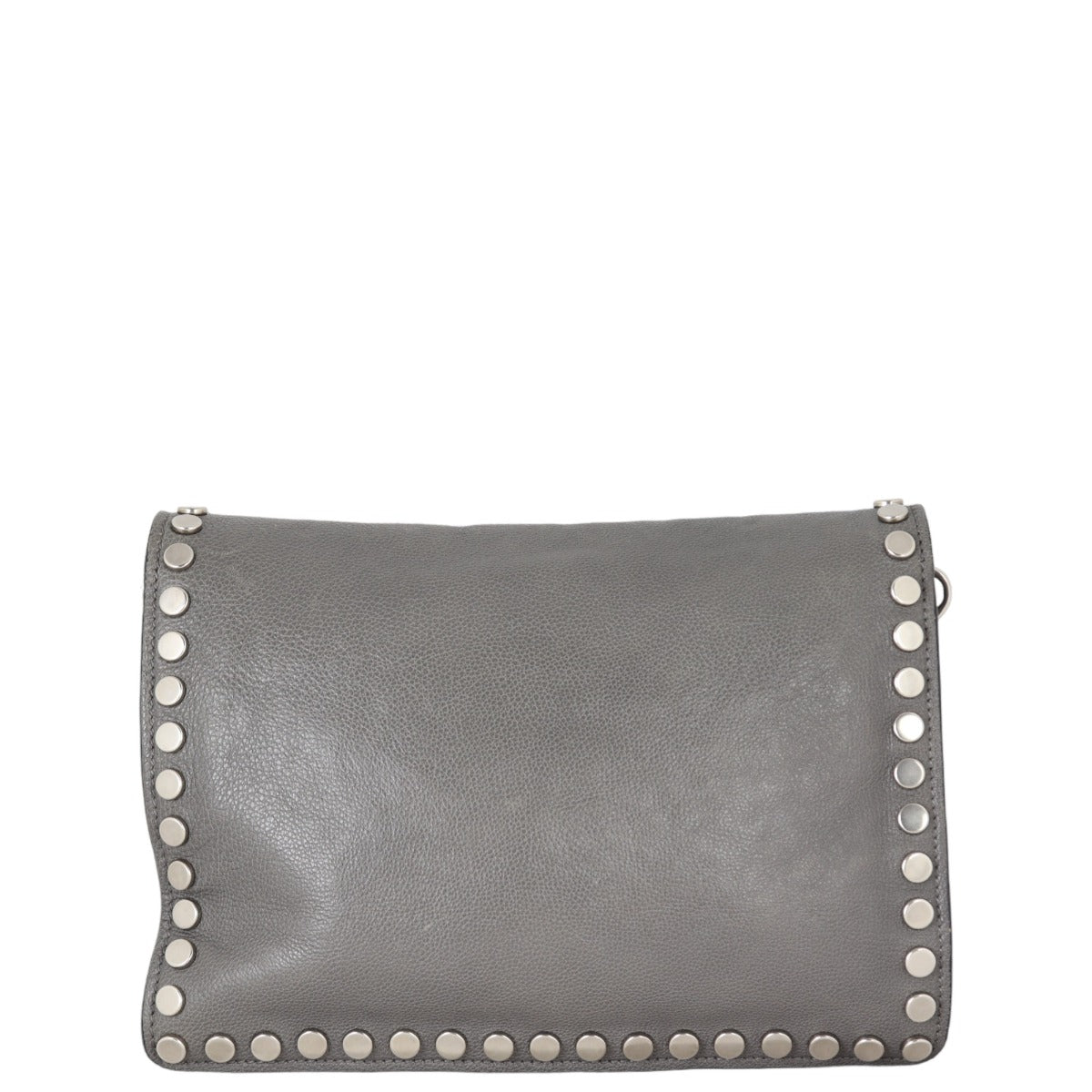 Prada Etiquette Studded Glace Calfskin Messenger Bag Travel Bag