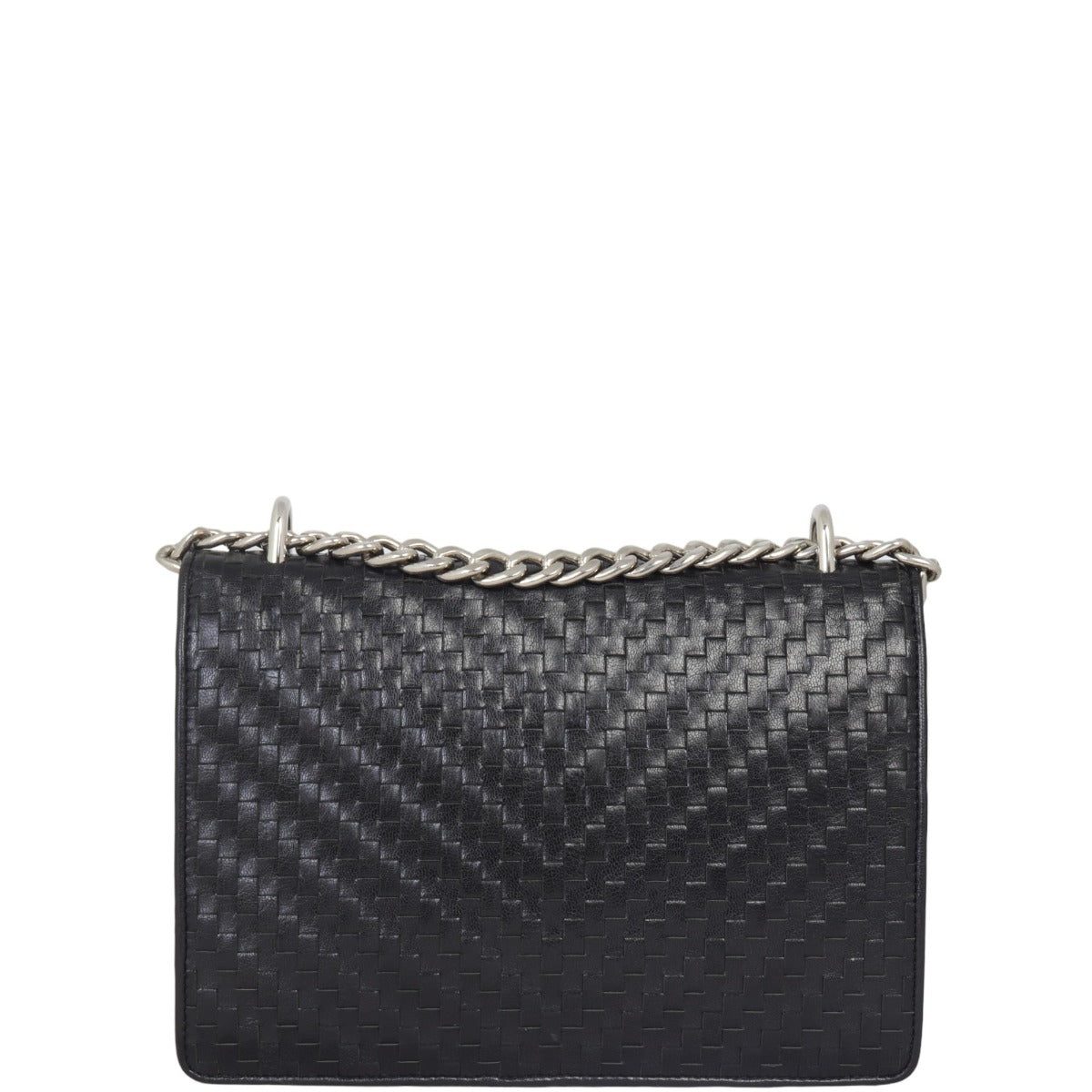 Prada Madras Bag Leather Woven Travel Bag