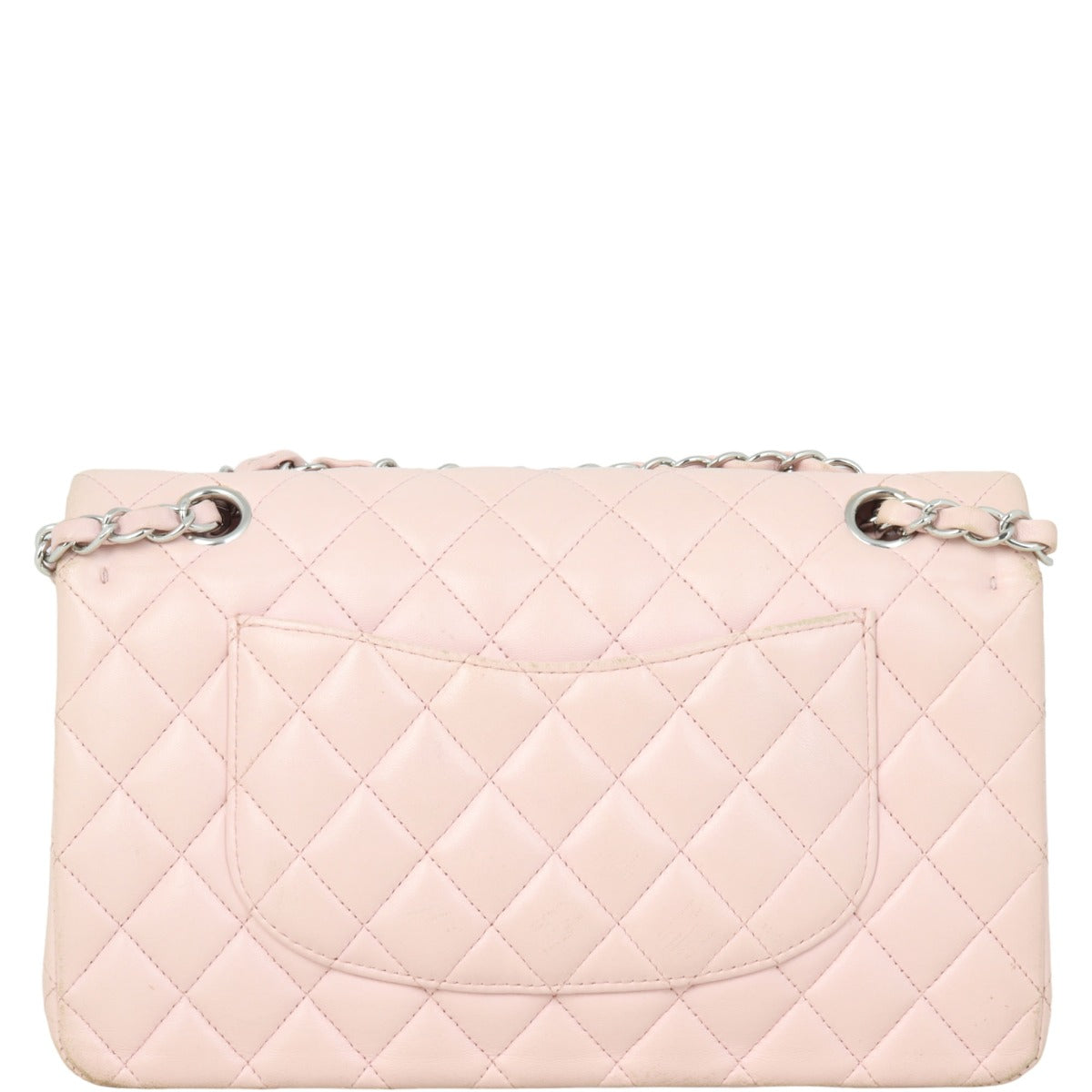 Chanel Classic Double Light Handbag Pink Medium