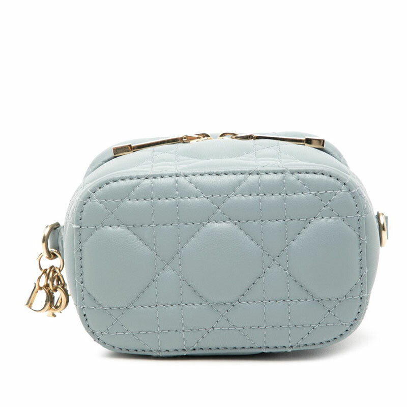 Dior Lady Cannage 2Way Shoulder Bag Leather Micro