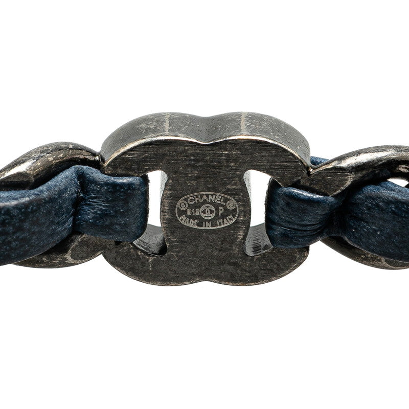 Chanel Metal Leather Coco Mark Turnlock Bracelet