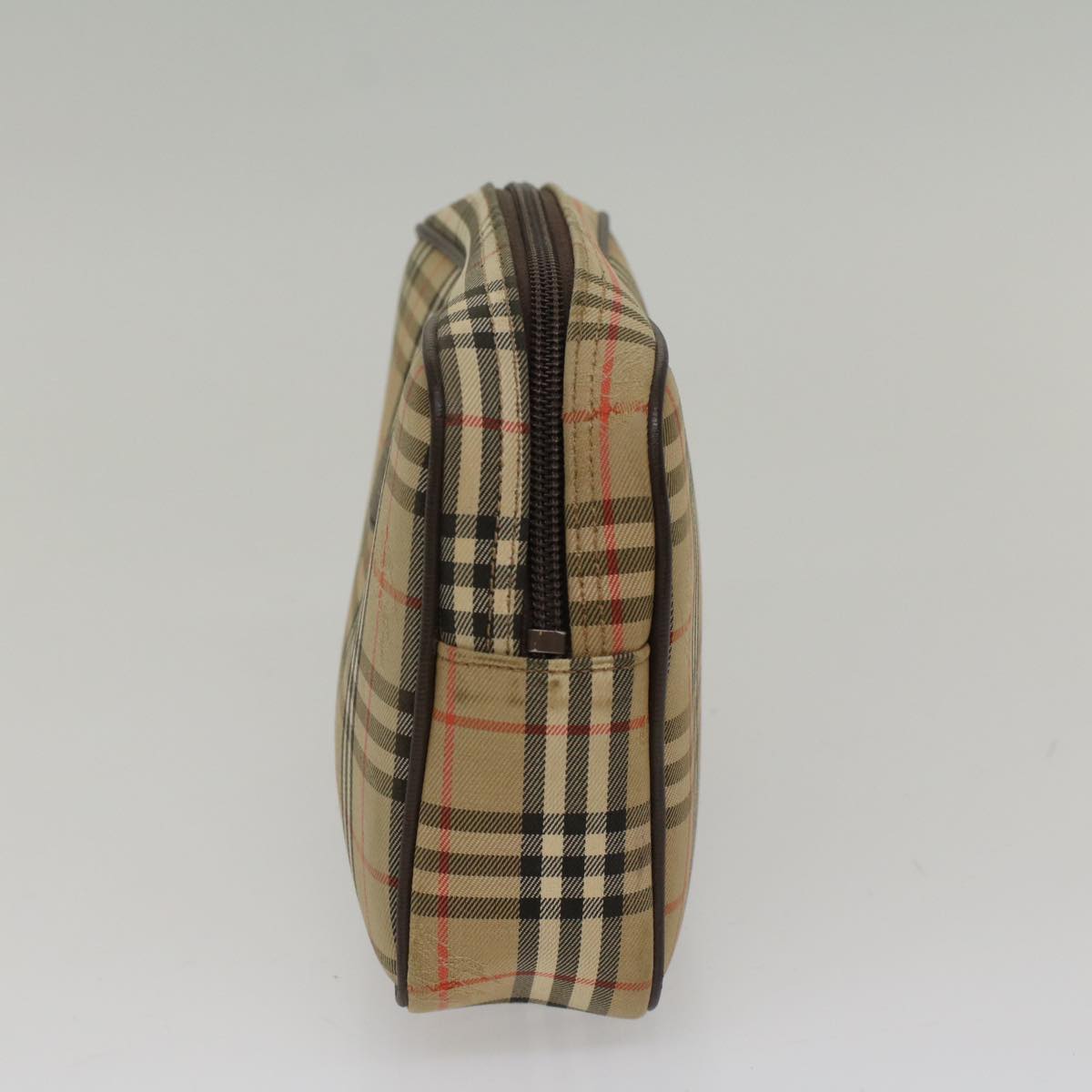 Burberry Luxury ss Nova Check Clutch Bag Auth Ki3166 Nylon Beige