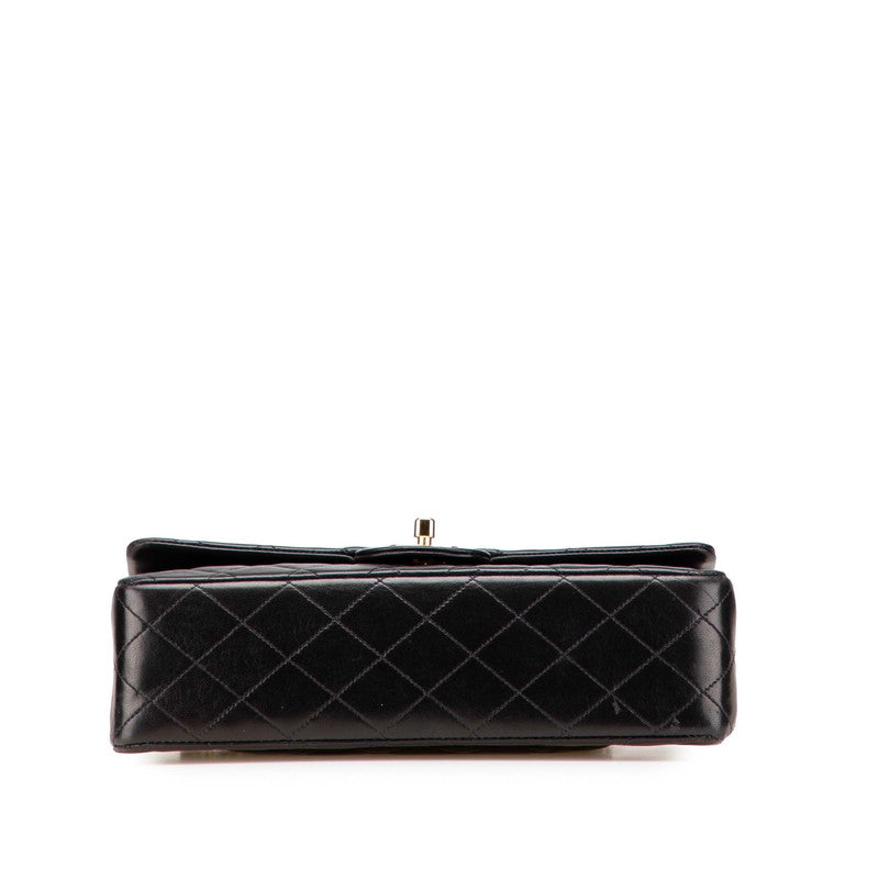 Matelasse Coco Mark W Flap Lambskin Shoulder Bag Signature
