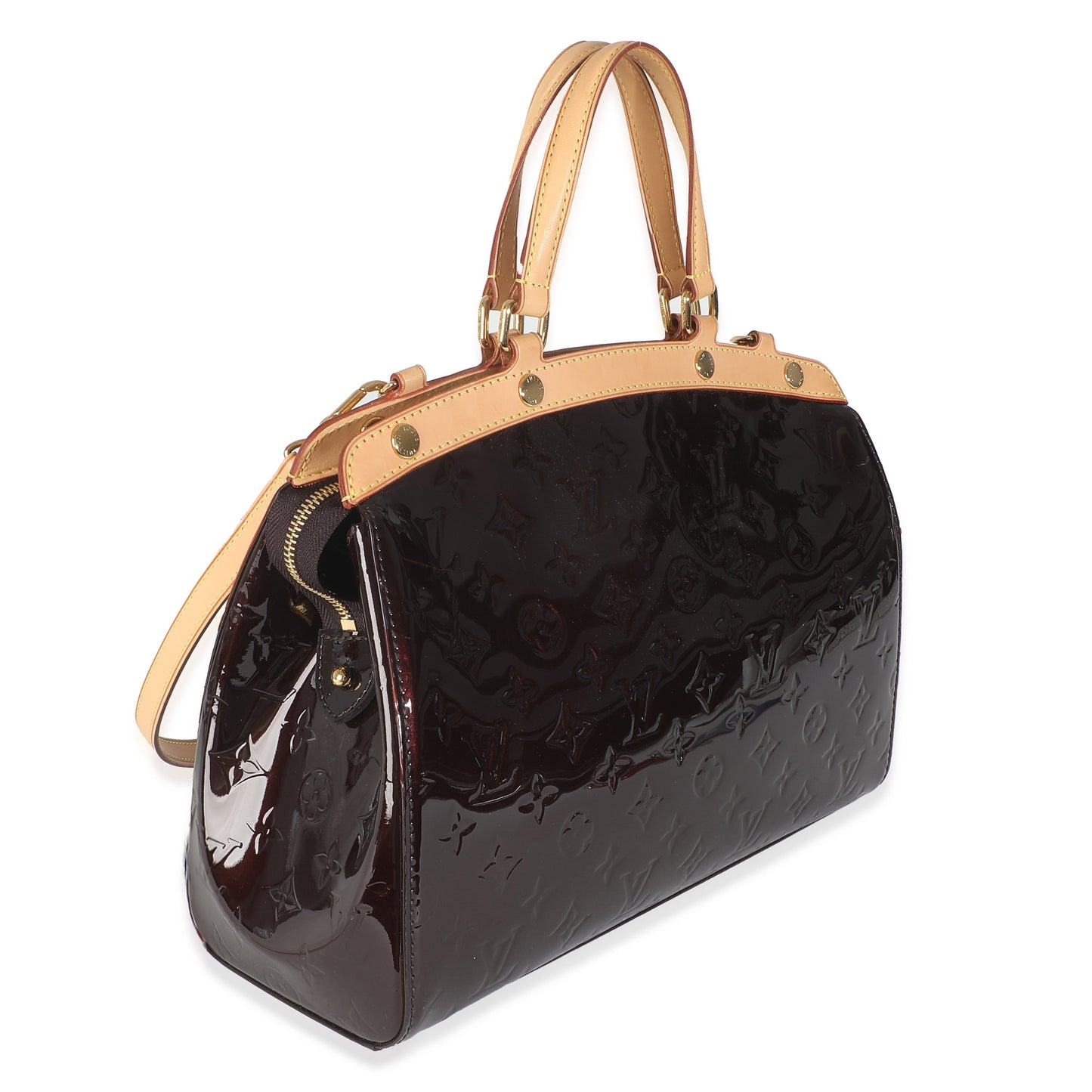 Louis Vuitton Amarante Vernis Brea GM Monogram Handbag