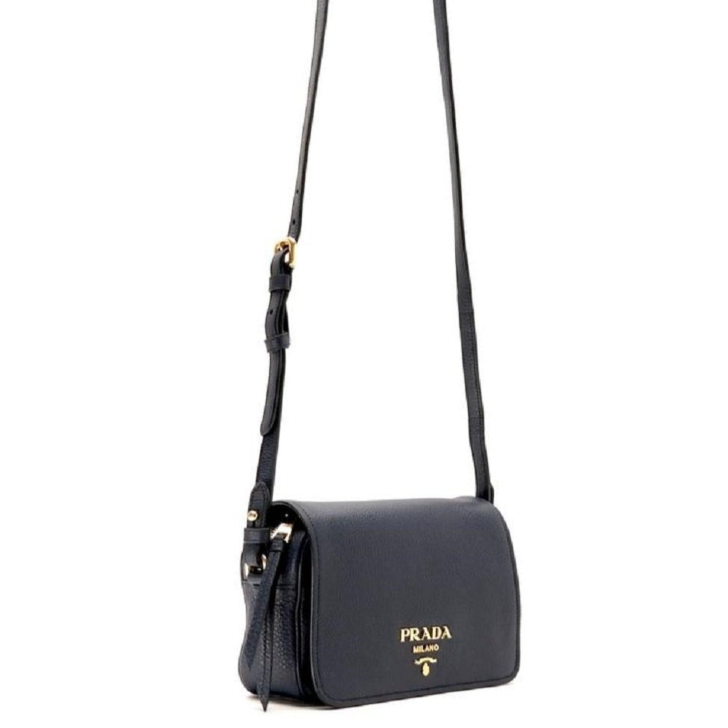 Prada Phenix Baltico Crossbody Bag Leather Vitello Blue
