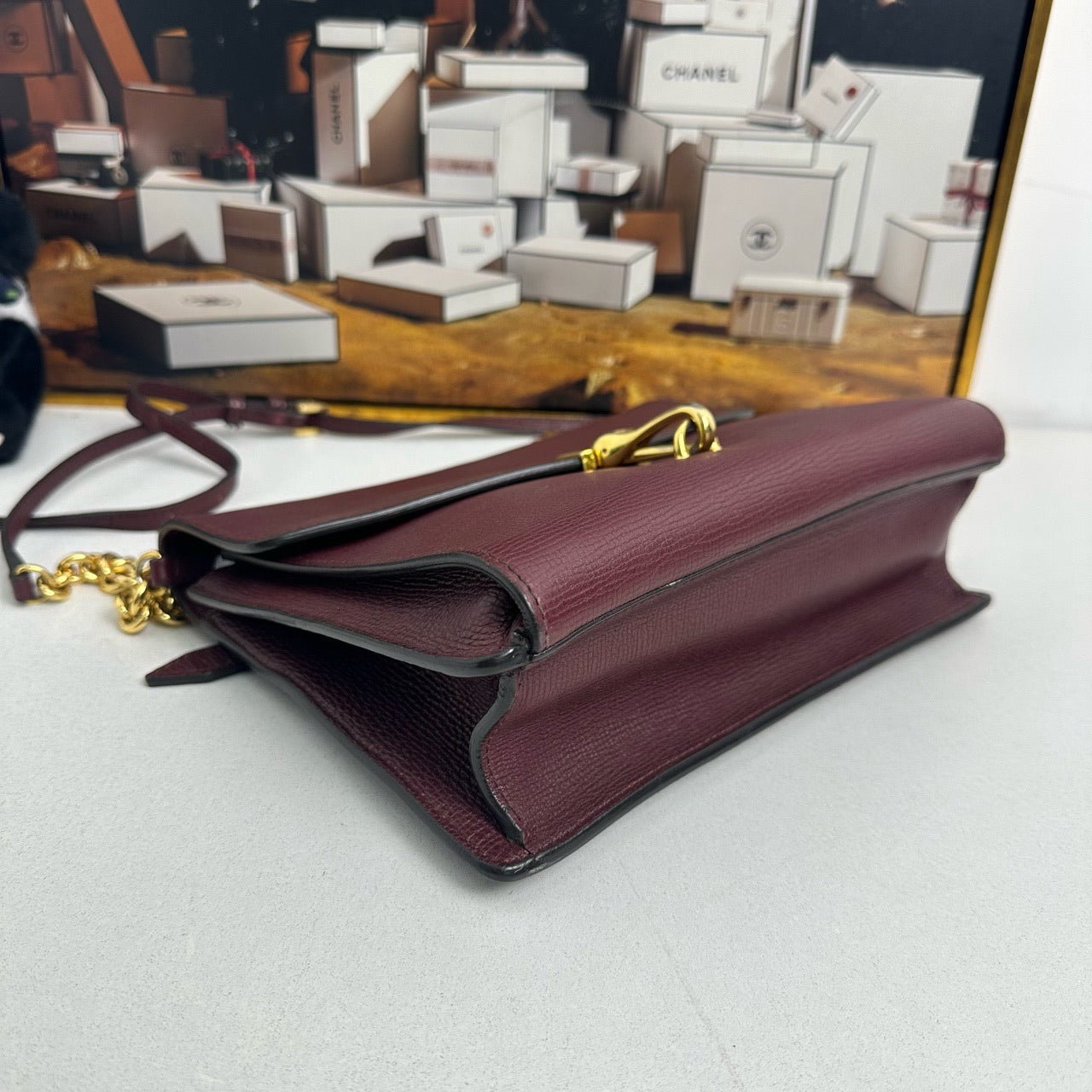 Burberry Luxury Burgundy Crossbody Bag Designer Handbag