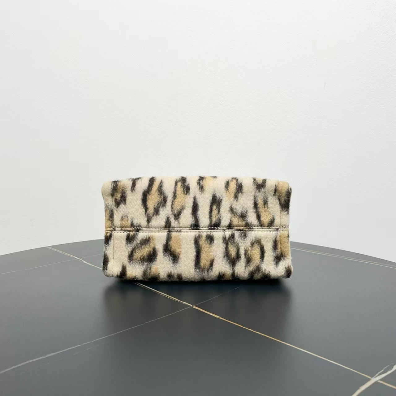 Luxury Triomphe Two Way Bag Faux Fur Beige Shoulder Bag