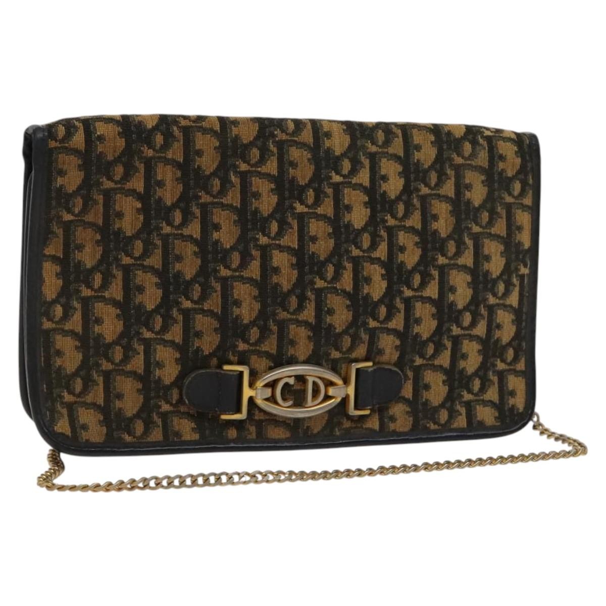 Dior Shoulder Bag Christian Trotter Bag 3 Canvas Brown