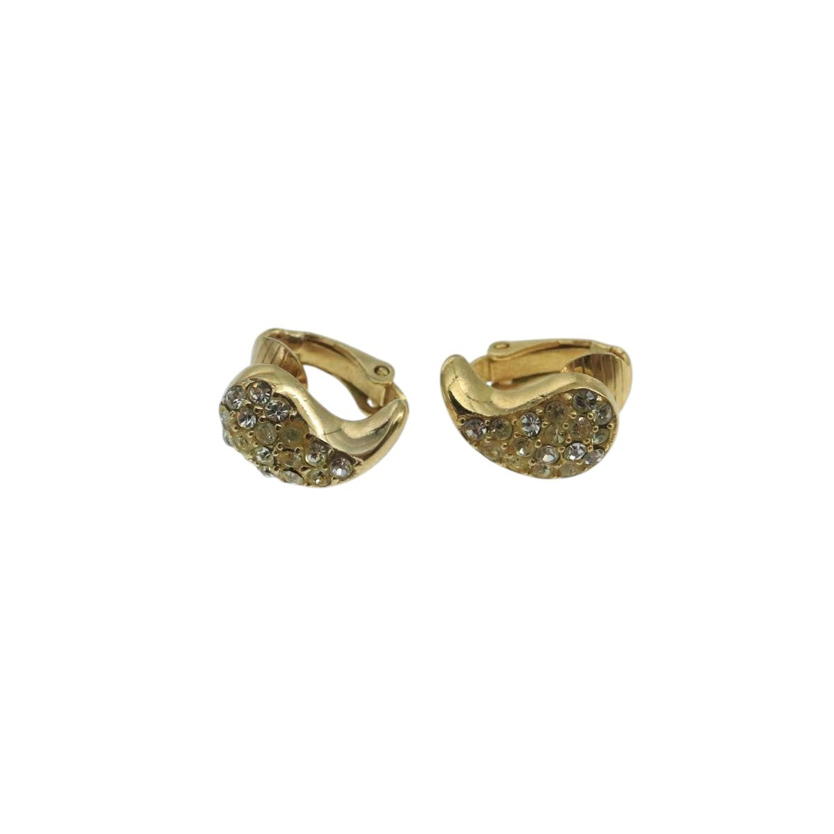 Dior Jewelry Christian Cd Tribales Drop Clip On Earrings Metal Gold