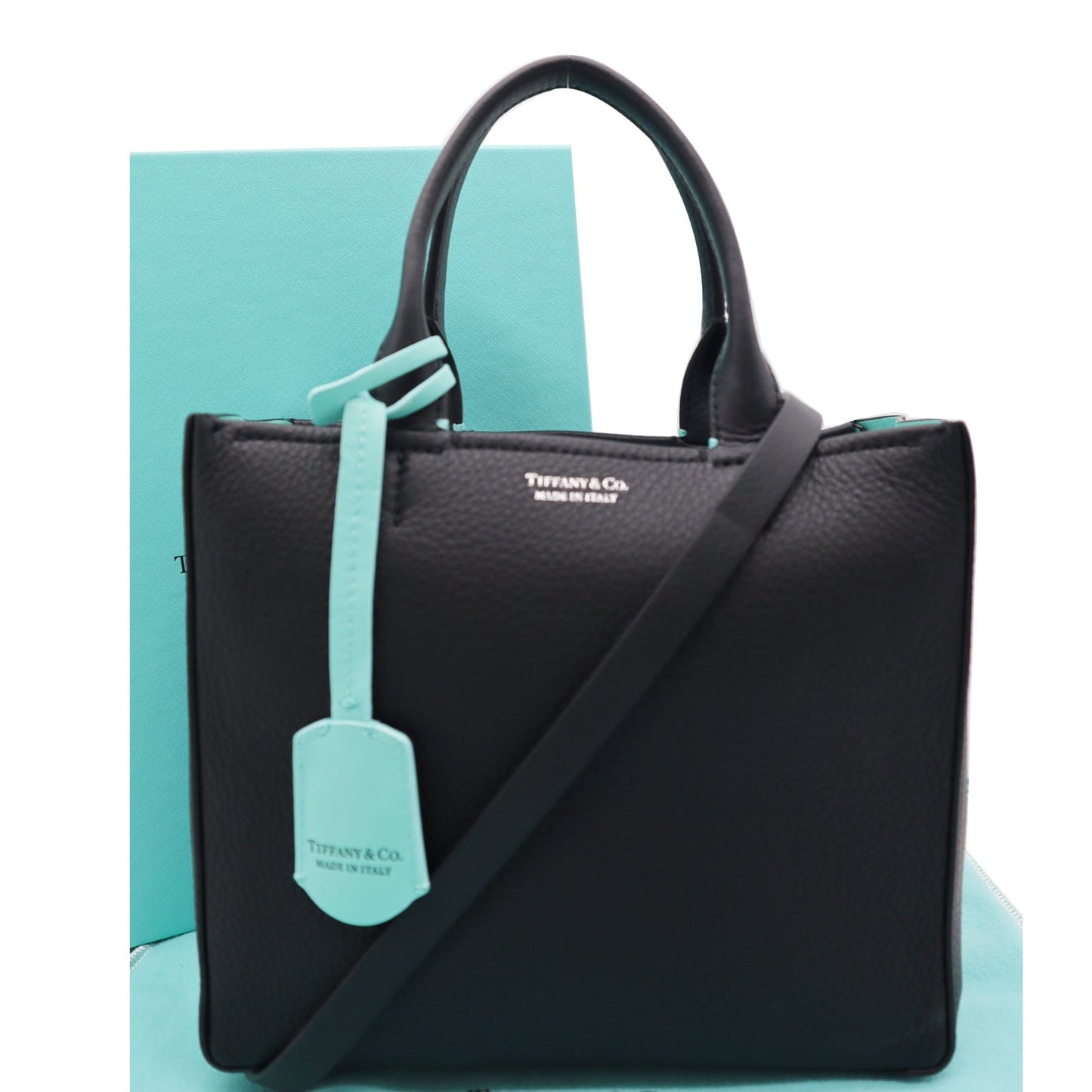 & Co Micro Grain Tote Bag Leather Black