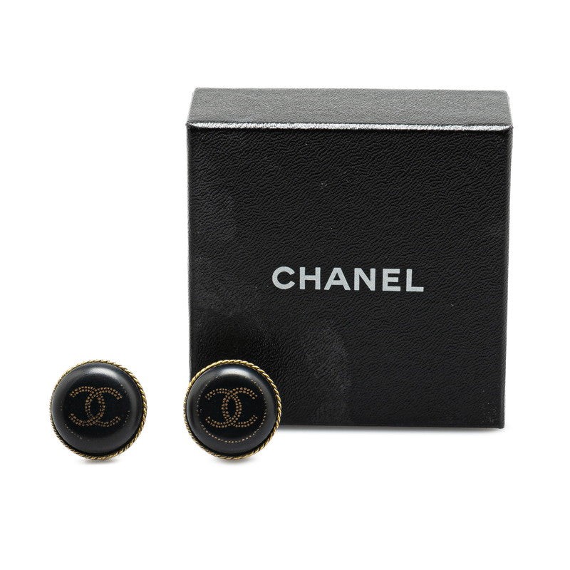 Chanel Gold-Plated Plastic Coco Mark Earrings Jewelry