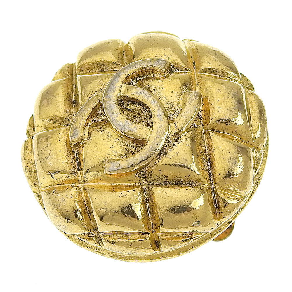 Chanel Coco Mark Logo Matelasse Earrings Jewelry