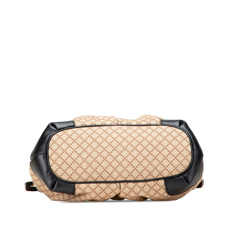 Gucci Sukey Diamante Handbag Leather Canvas Travel Bag
