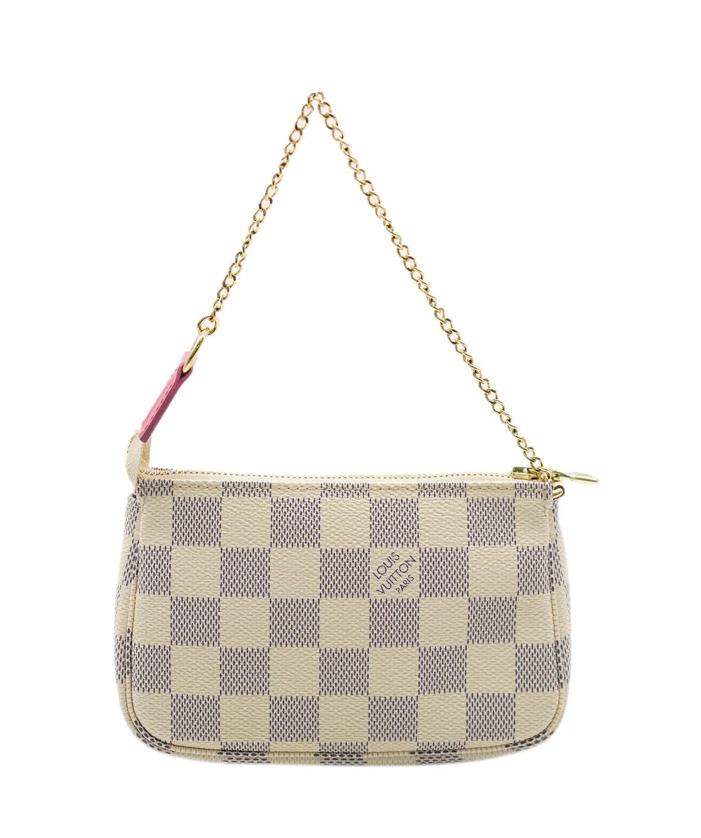 Louis Vuitton Damier Azur Christmas Animation Pochette Canvas Mini Clutch Bag