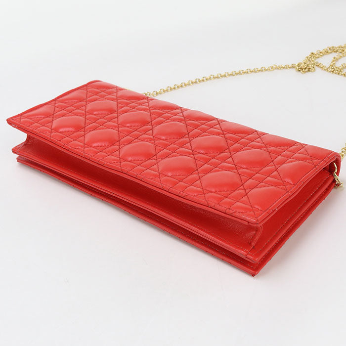 Dior Shoulder Bag Canage Lady Chainshoulder Bag Lambskin Black