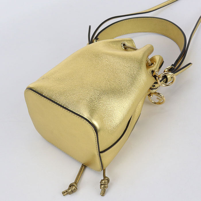 Fendi Montresor Handbag Women Leather Gold Mini Travel Bag