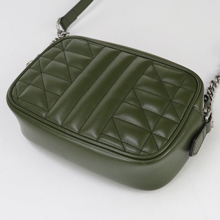 Gucci camera GG Marmont Quilted Leather Green Mini Crossbody Bag