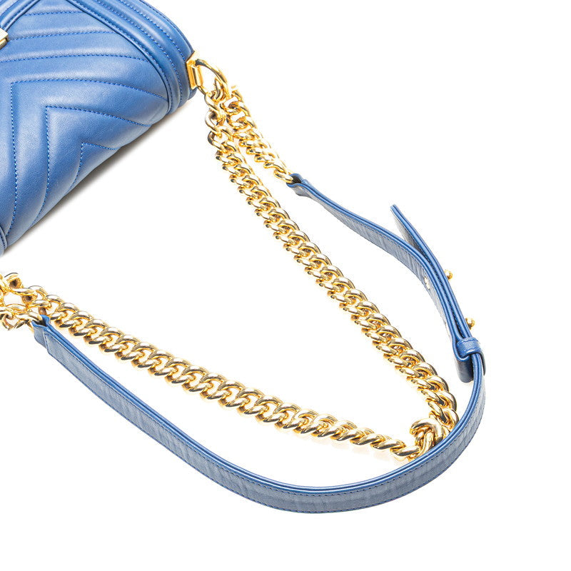 Boy Lambskin Shoulder Bag Stitch Chain