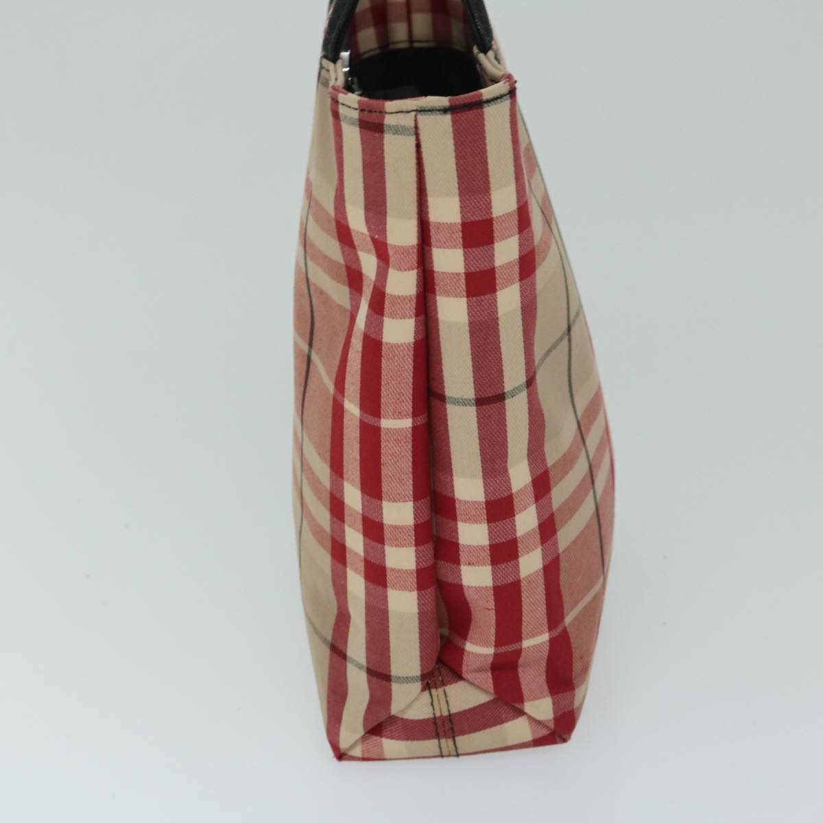 Burberry Luxury Nova Check Hand Bag Auth Yb523 Canvas Red Travel Bag