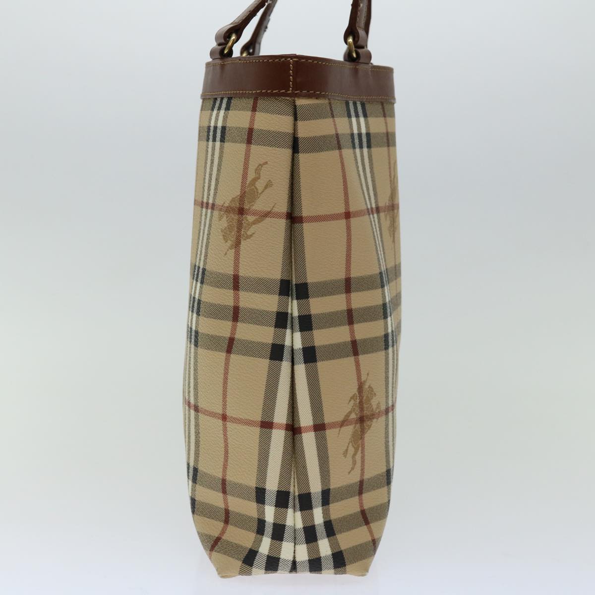 Burberry Luxury ss Nova Check Tote Bag Pvc Auth Beige