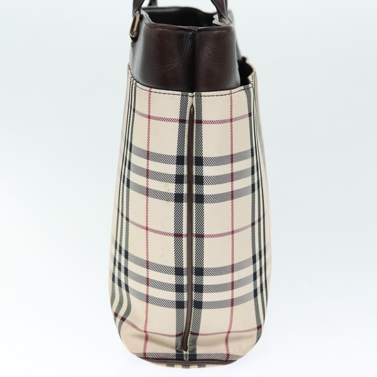 Burberry Luxury Nova Check Hand Bag Polyester Auth Yk12722 Beige Travel Bag
