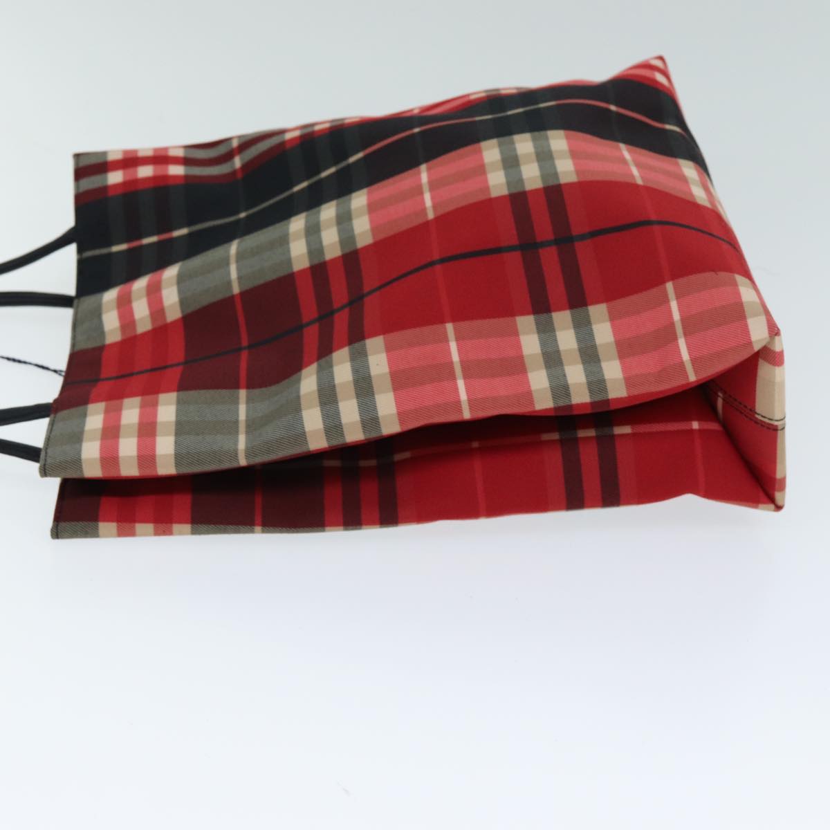 Burberry Luxury Nova Check Hand Bag Auth Yk13550 Canvas Red Travel Bag