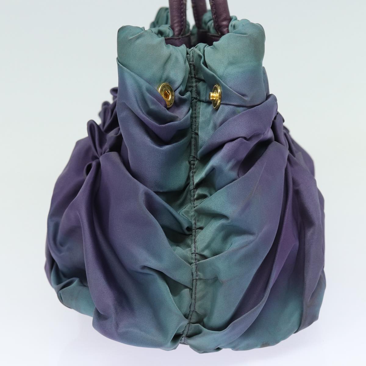 Prada Hand Bag Auth Nylon Purple Travel Bag