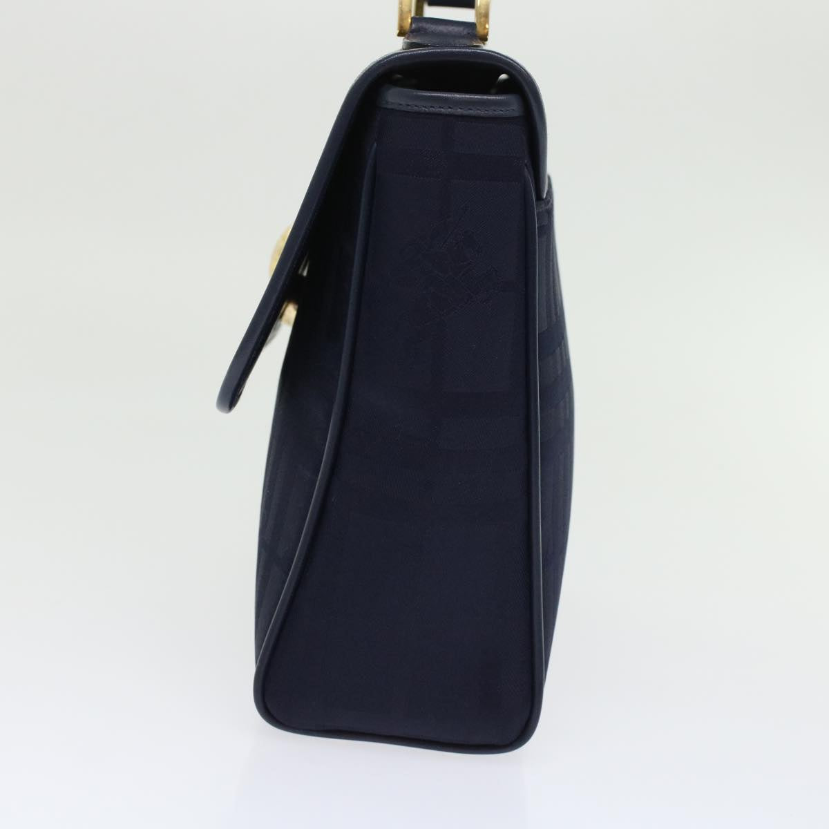 Burberry Luxury ss Nova Check Hand Bag Auth Yk7428 Leather Nylon Blue Travel Bag