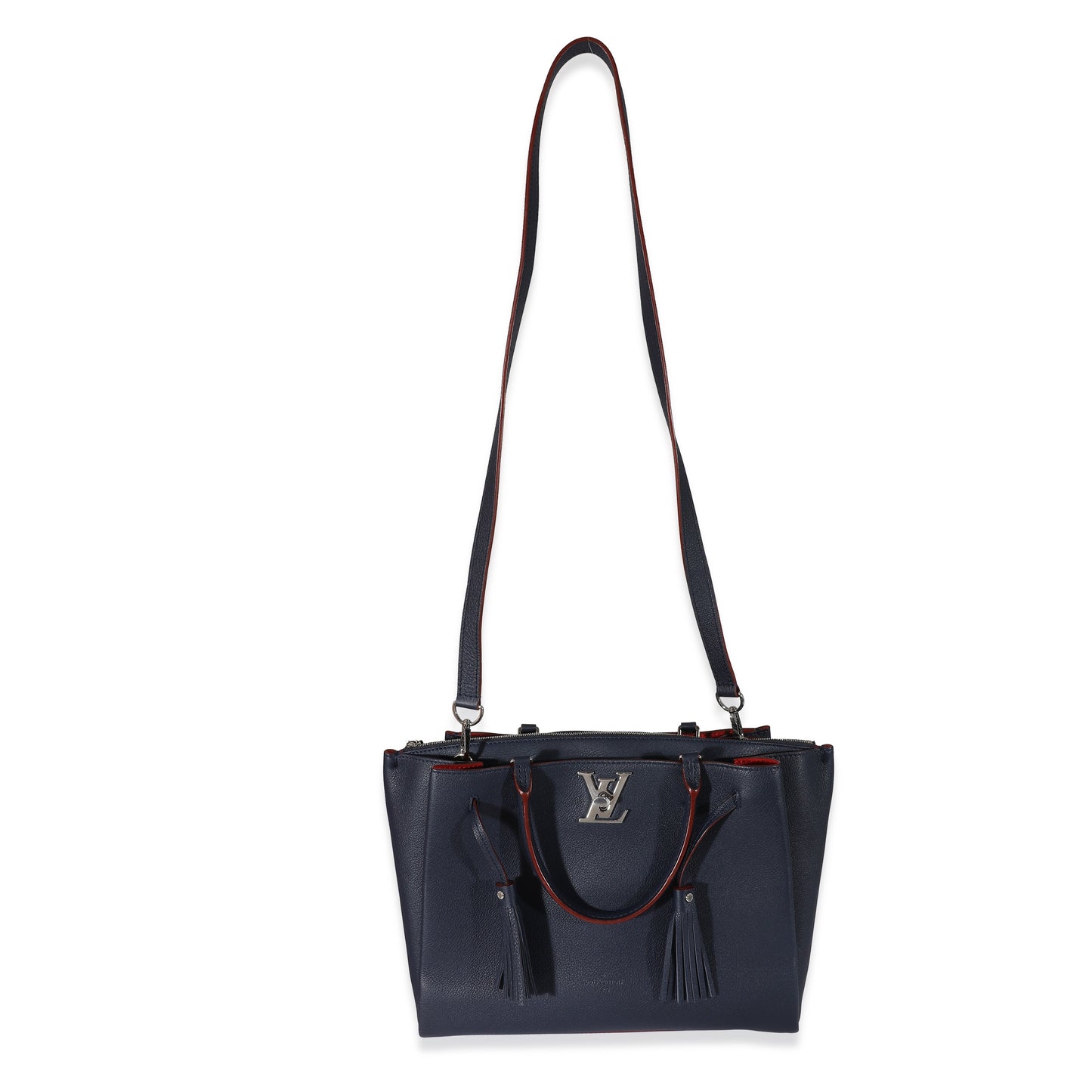 Louis Vuitton Marine Rouge Lockmeto Calfskin Tote Bag