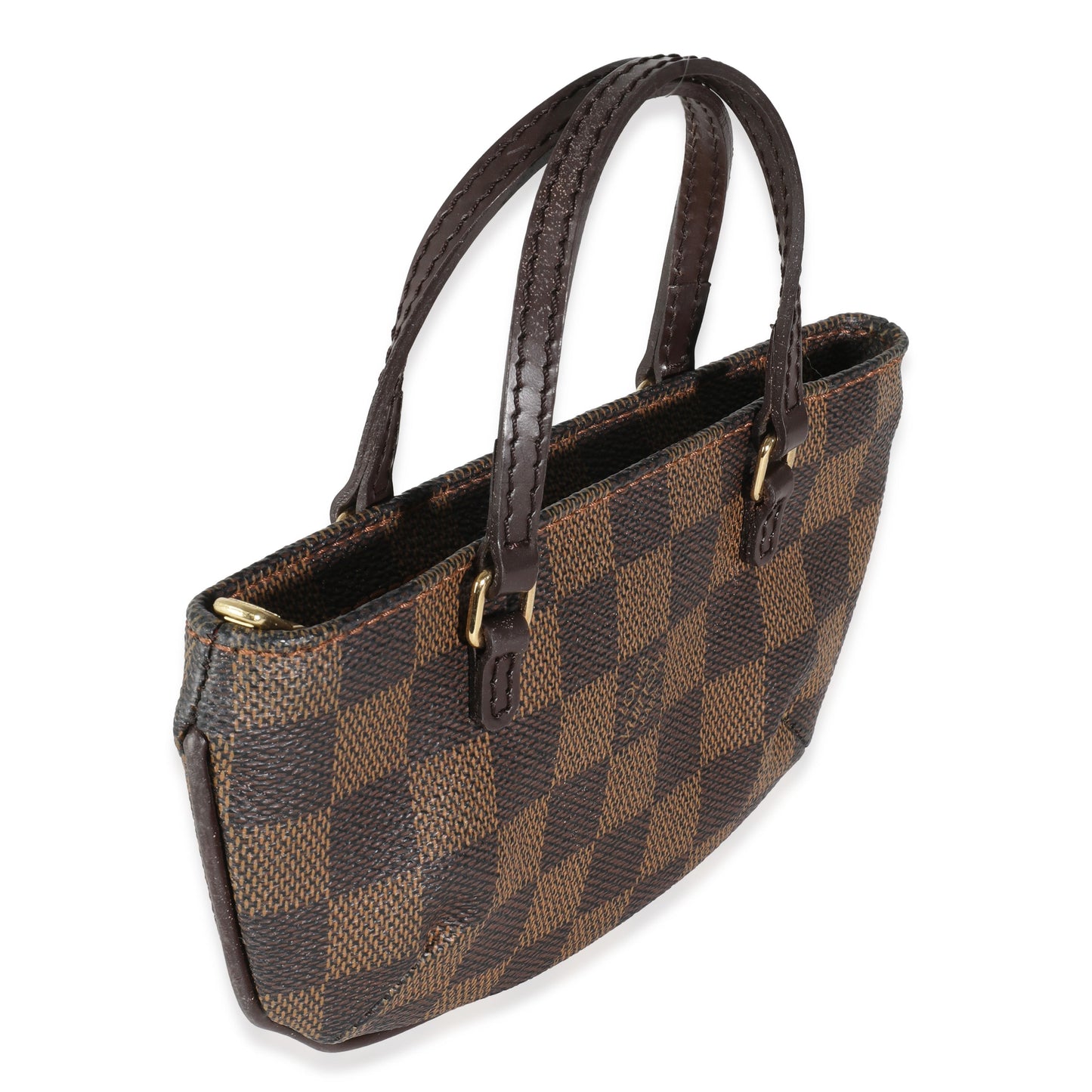 Louis Vuitton Damier Ebene Manosque GM Pochette Canvas Clutch Bag