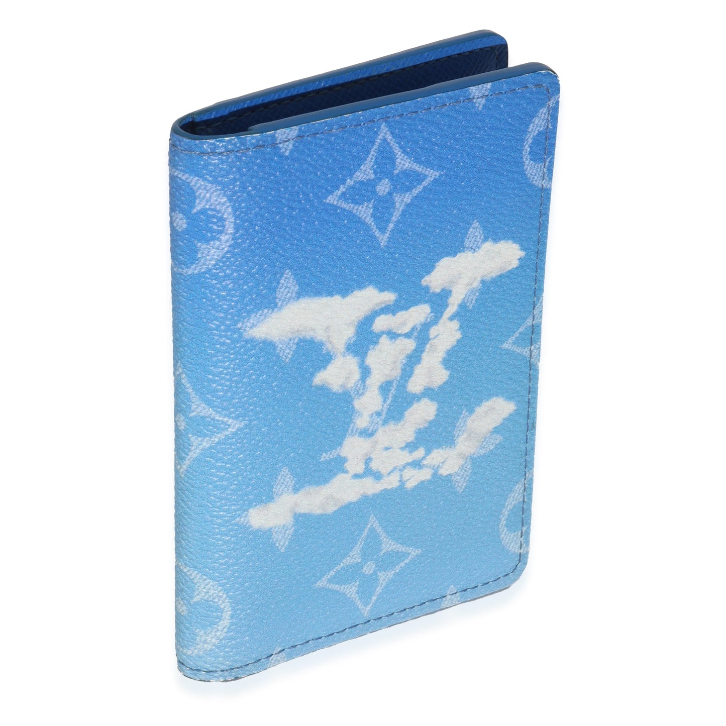 Louis Vuitton Clouds Pocket Organizer Monogram Canvas Blue Handbag