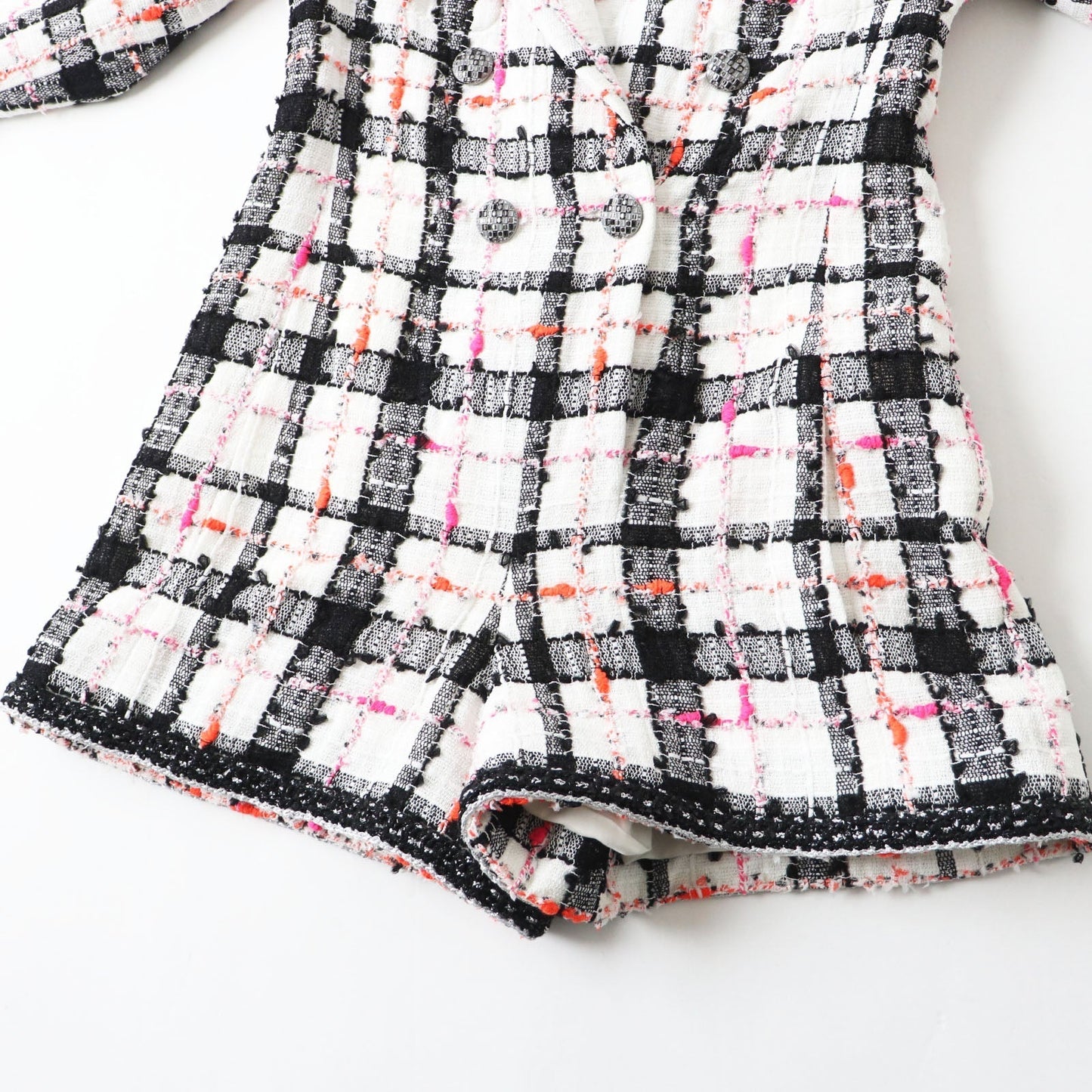 Chanel overalls 20S Slit thread specification 34 Black White Pink Orange Handbag
