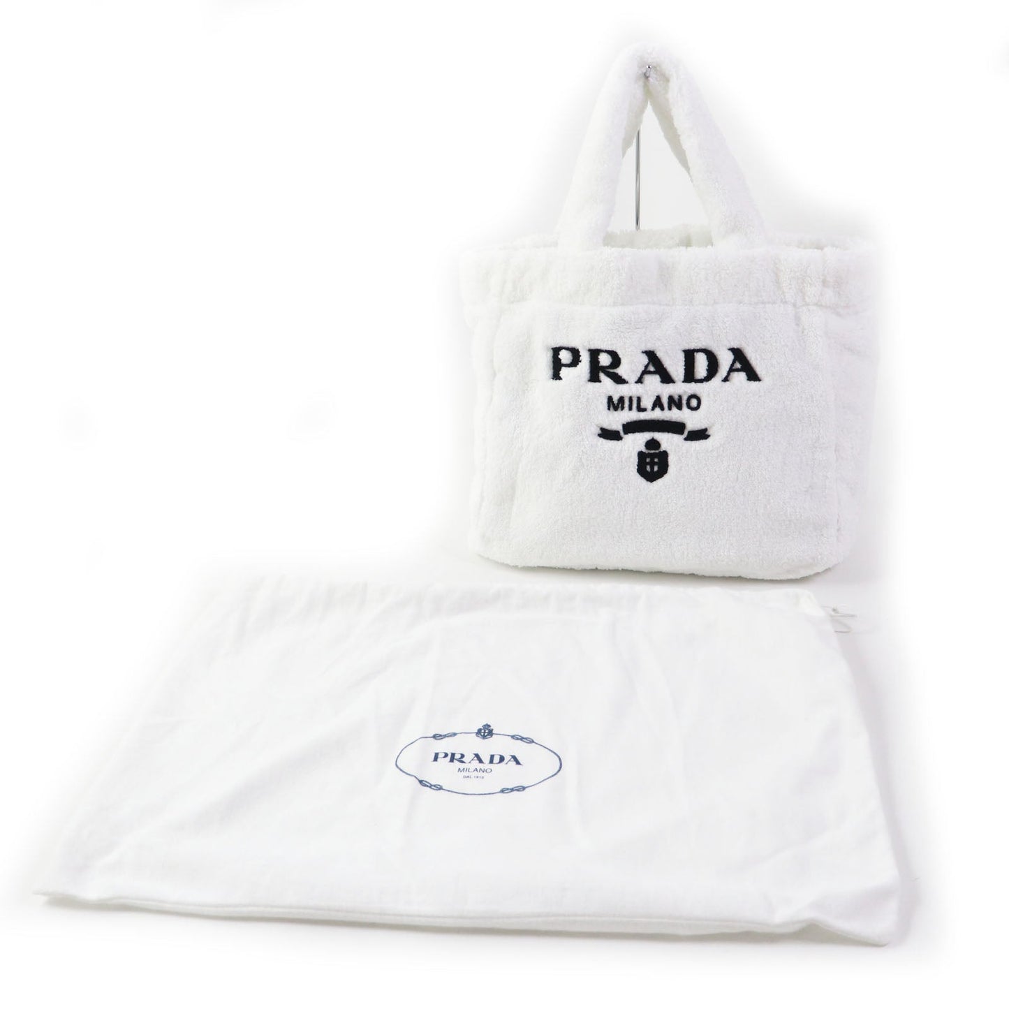 Tote Bag Terry (Pile Fabric) , Nero Black White