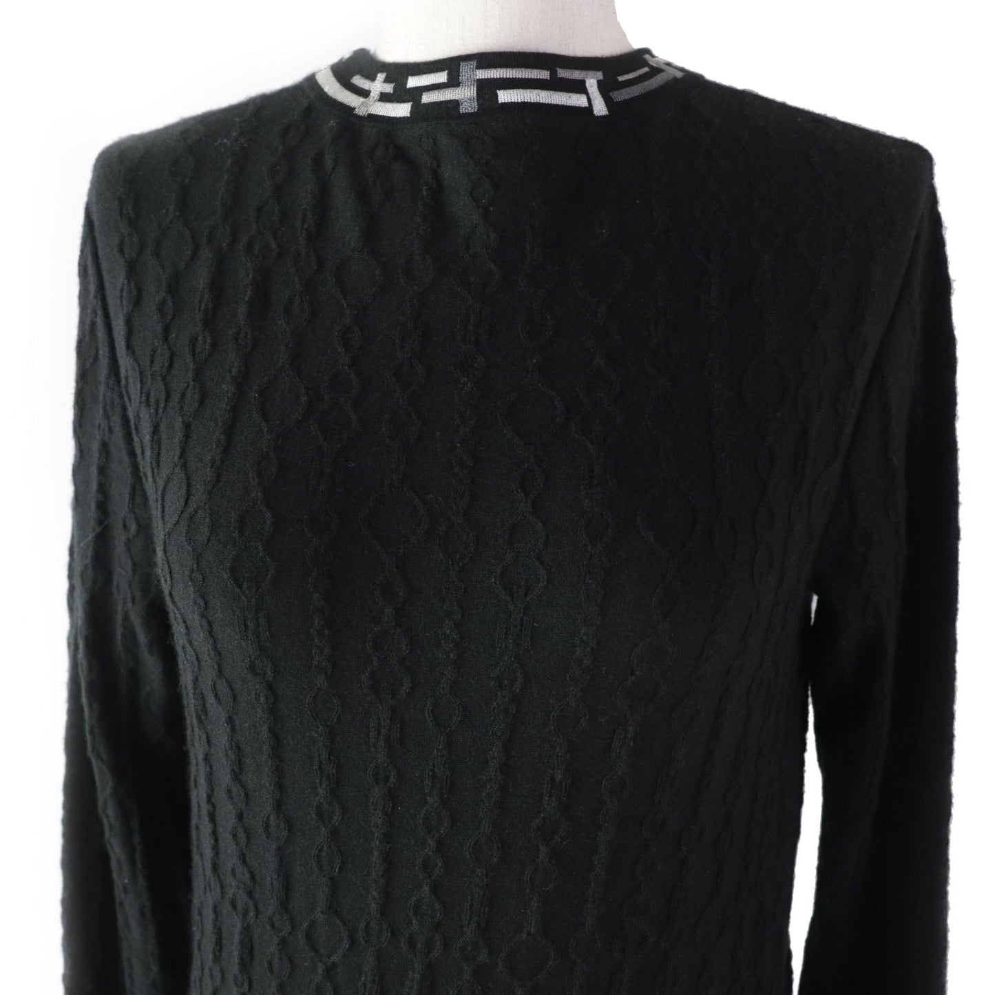 Knit Outer Fabric: Cashmere, Outer Fabric: Silk, Nylon Black Travel Bag