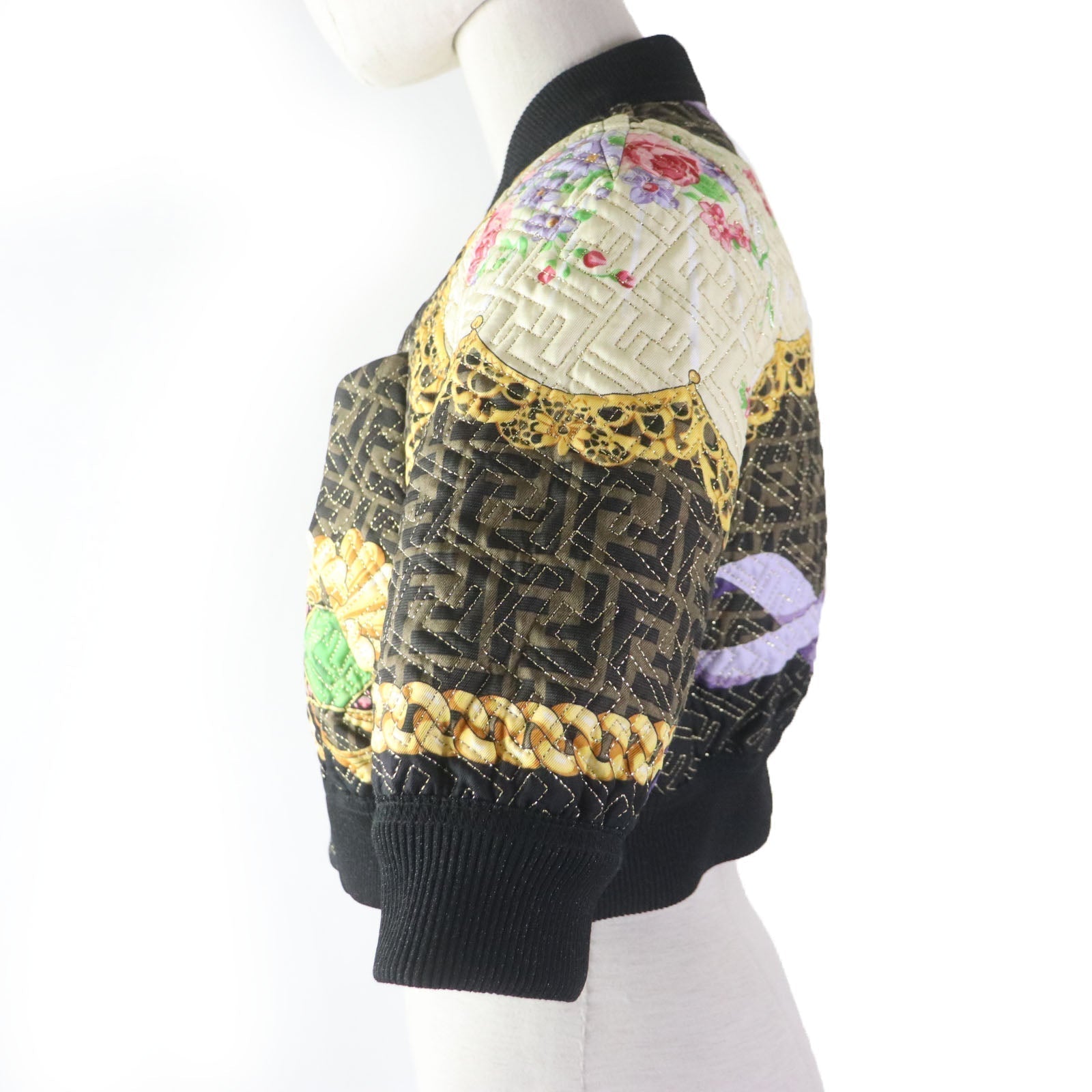 Fendi Blouson Main Silk Filling Polyester Filling Filling Polyurethane Nylon Black Travel Bag
