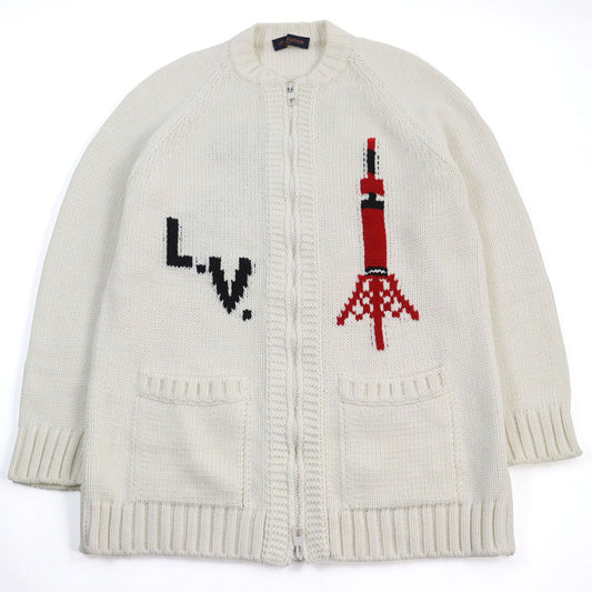 Louis Vuitton cardigan HHN15W knit long cardigan Wool White Apparel