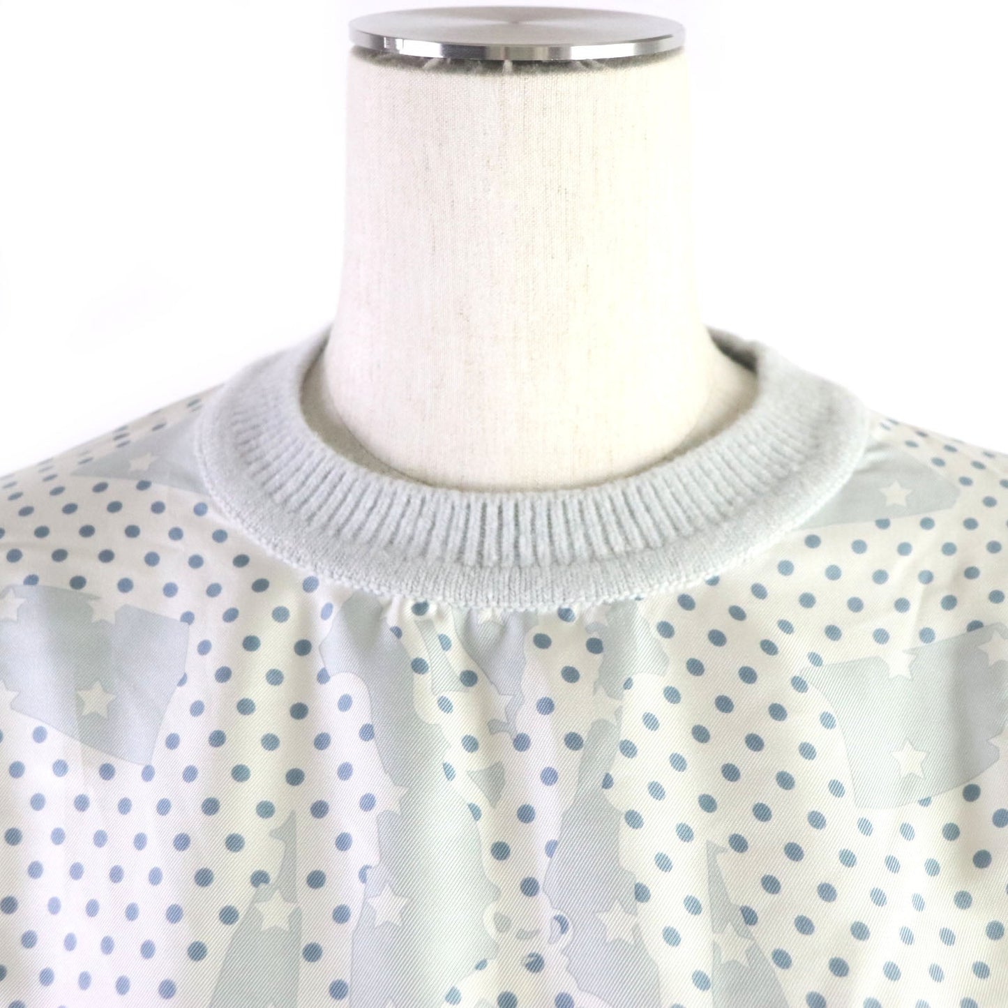 Knit Printed Part: Silk Knitted Part: Wool, Nylon Blue Travel Bag