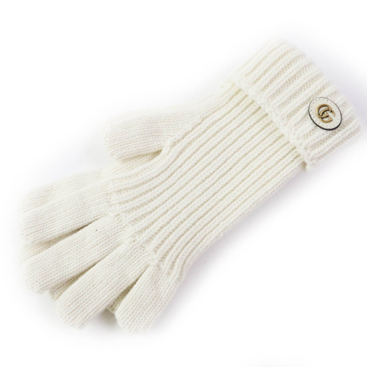 Gucci gloves Part Ivory M Leather Wool Handbag