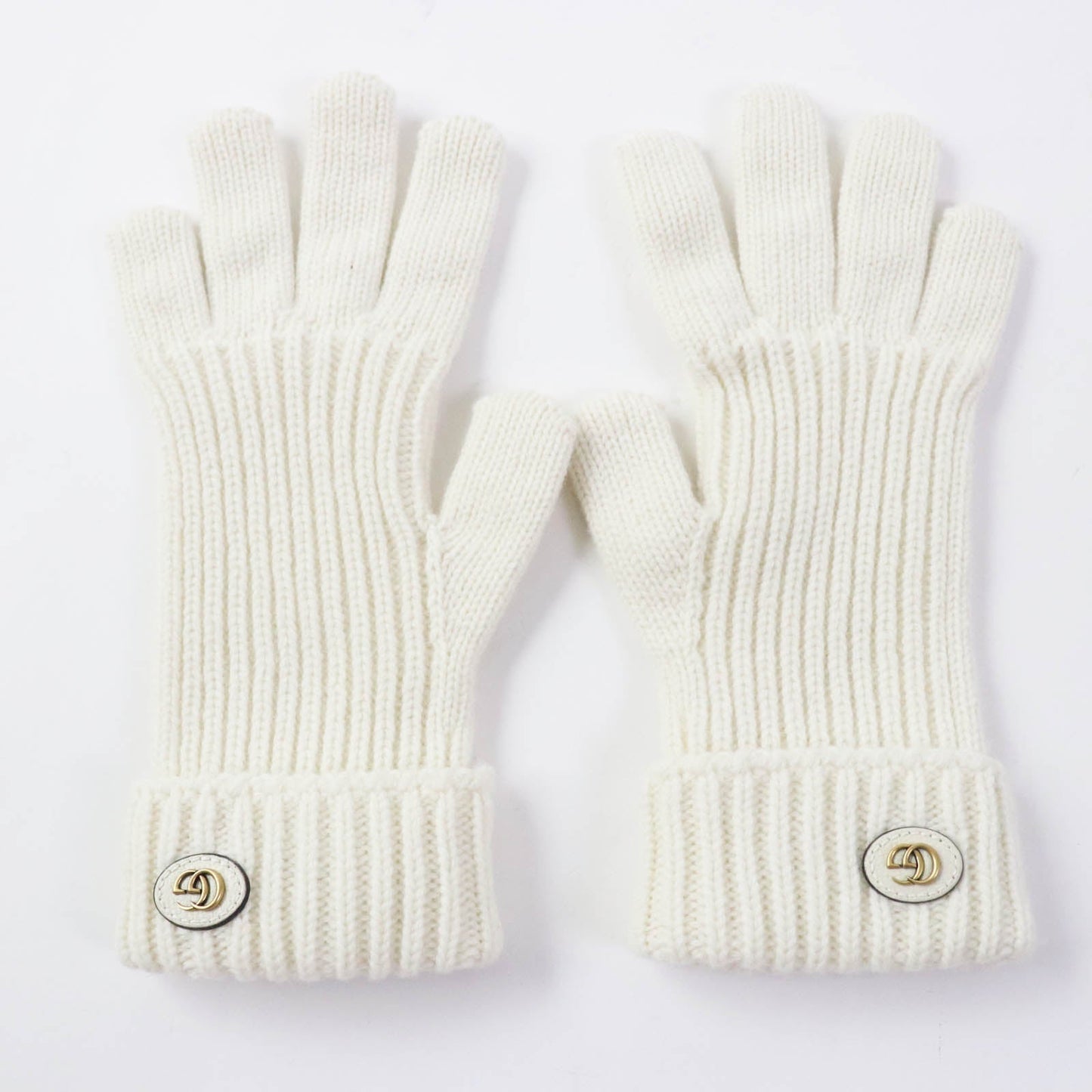 Gucci gloves Part Ivory M Leather Wool Handbag