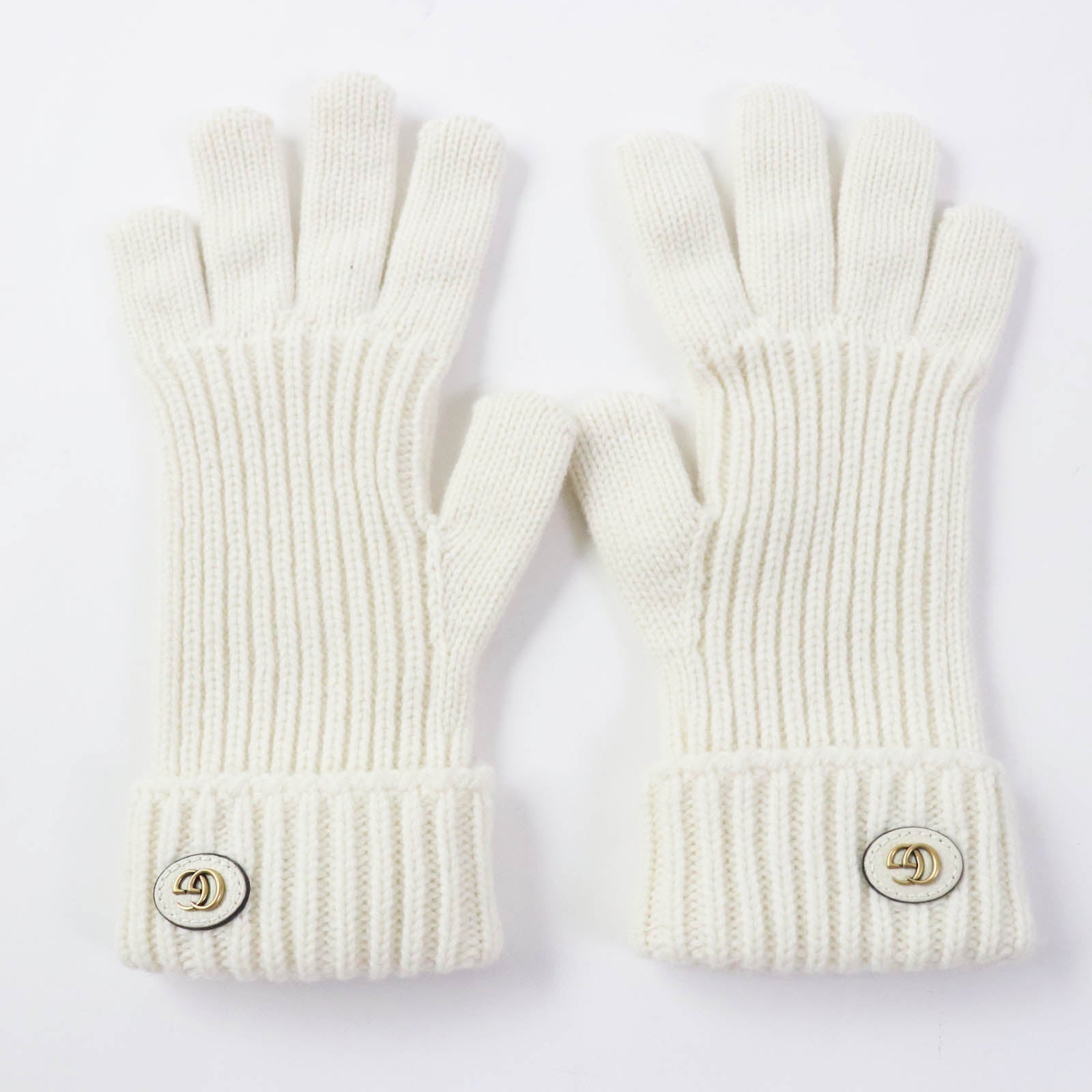 Gucci gloves Part Ivory M Leather Wool Handbag