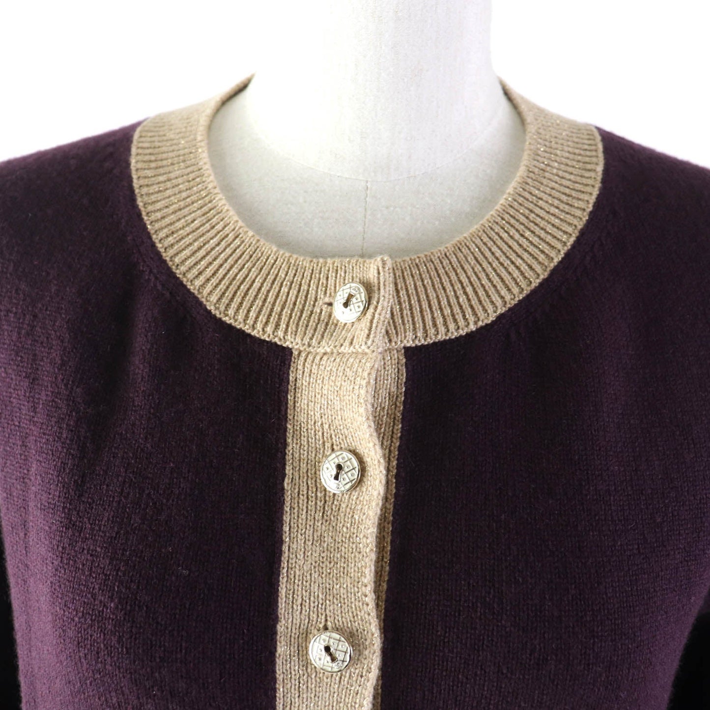 Chanel Cashmere Polyester Cardigan 38 Women Apparel