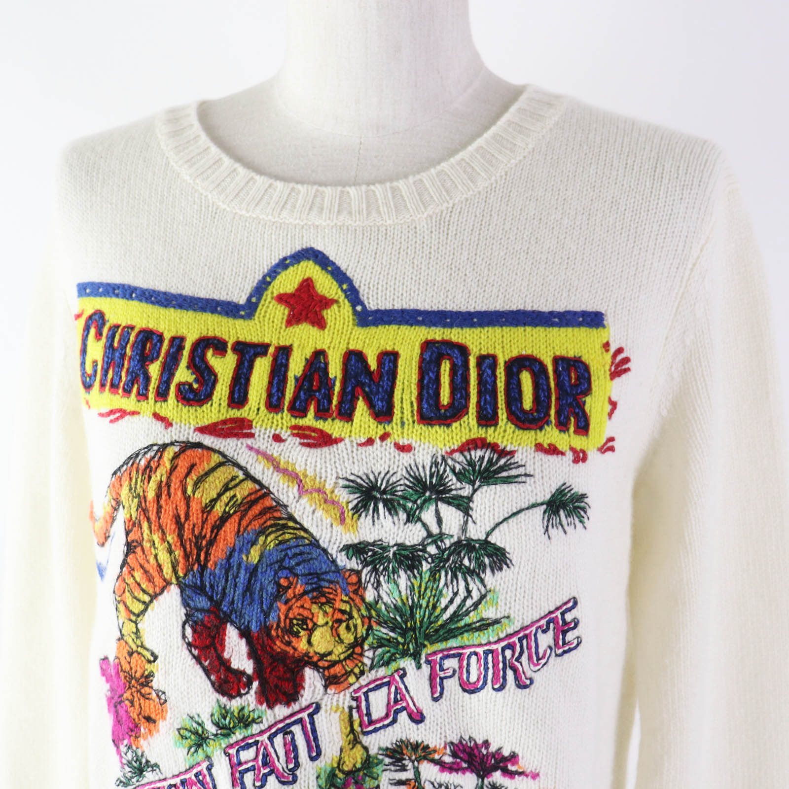 Dior Christian Knit Outer: % Cashmere, Part: % White Travel Bag
